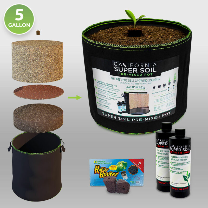 PreMixed Super Soil 3 Gallon Pot | The Bud Grower
