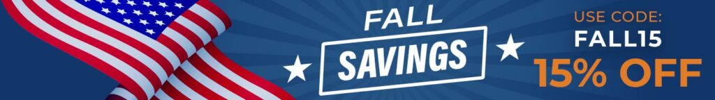 Fall Savings 15% OFF - use code: FALL15